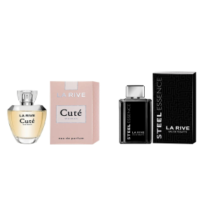 Kit 2 Perfumes La Rive Cuté Feminino + Steel Essence Masculino 100ml