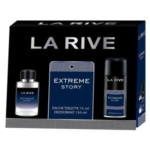 Kit Perfume Masculino Extreme Story La Rive 75ml + Desodorante 150ml